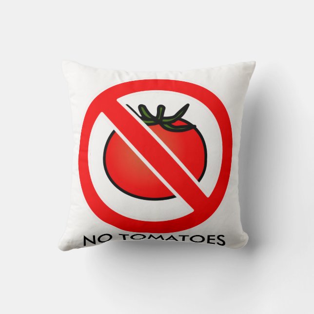 Coussin T-Shirt Sans Tomates, Enfants (Verso)