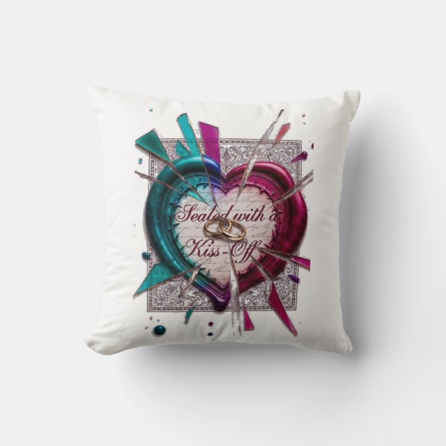 Coussin T-shirt « Scellé d'un baiser d'adieu » | Serment b (Recto)