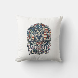 Coussin T-shirt vectoriel graphique du berger allemand pat