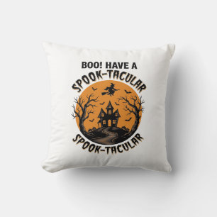 Coussin T-shirt vintage de maison hantée Halloween Spook-T
