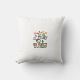 Coussin T-shirt vintage drôle de citation d'attitude de ch