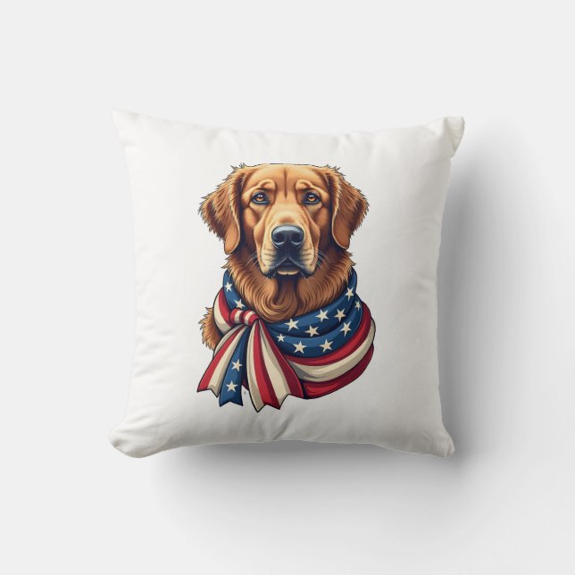 Coussin T-shirt vintage Old Glory Golden Retriever 2 (Recto)