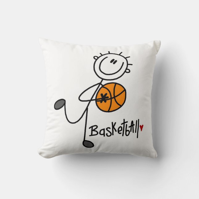 Coussin T-shirts et cadeaux de base-ball Figure de basketb (Recto)