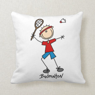 Coussin T-shirts et cadeaux du joueur de badminton