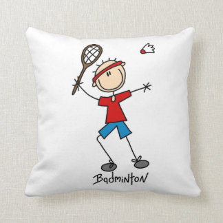 Coussin T-shirts et cadeaux du joueur de badminton