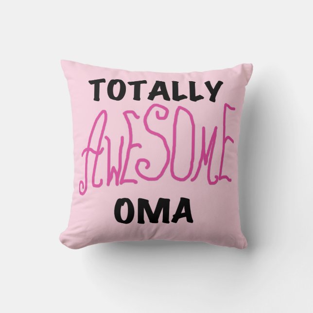 Coussin T-shirts et cadeaux Oma Pink absolument géniaux (Recto)