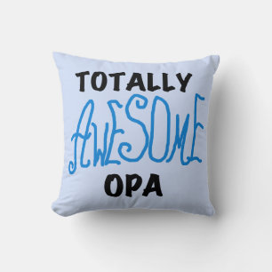 Coussin T-shirts et cadeaux Opa bleu absolument géniaux