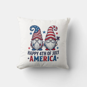 Coussin T-shirts Gnomes Patriotes Joyeux 14 Juillet Amériq