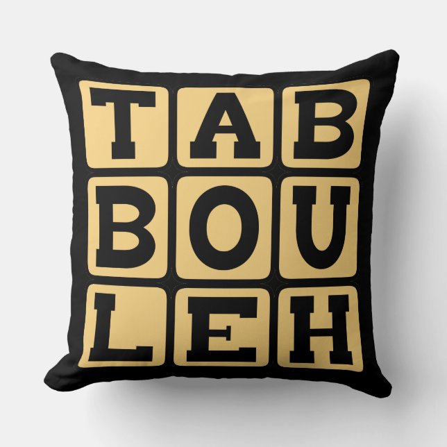 Coussin Tabbouleh, plat végétarien levantin (Recto)
