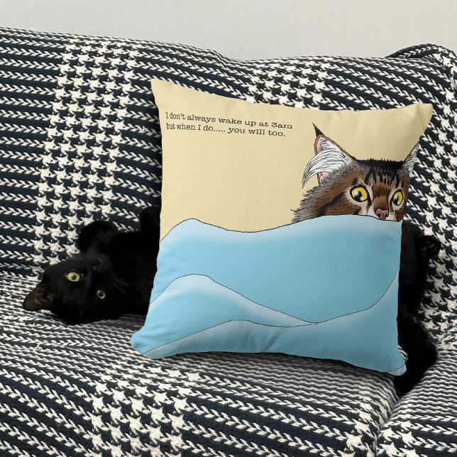 Coussin Tabby Chat Pékin Bleu Drôle (Créateur téléchargé)