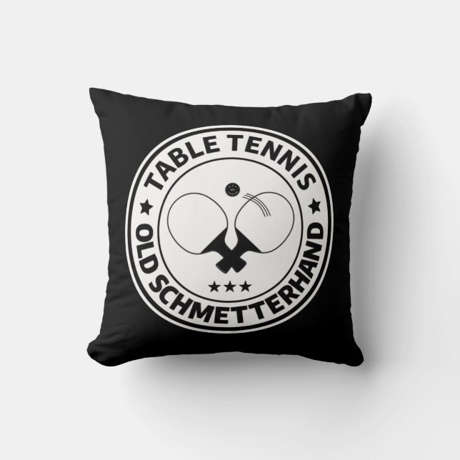 Coussin Table de ping-pong vieux papillon design pour ping (Recto)
