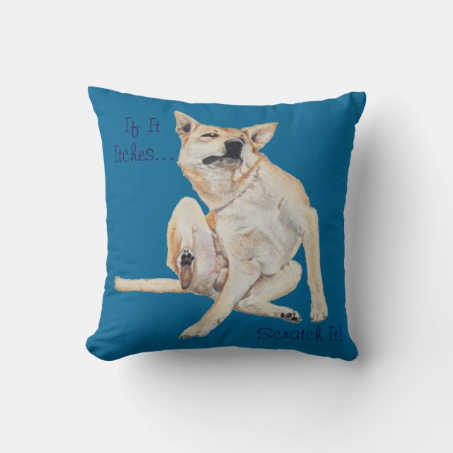 Coussin tableau à gratter avec un slogan drôle (Recto)