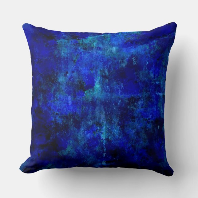 Coussin Tableau Abstrait bleu (Recto)