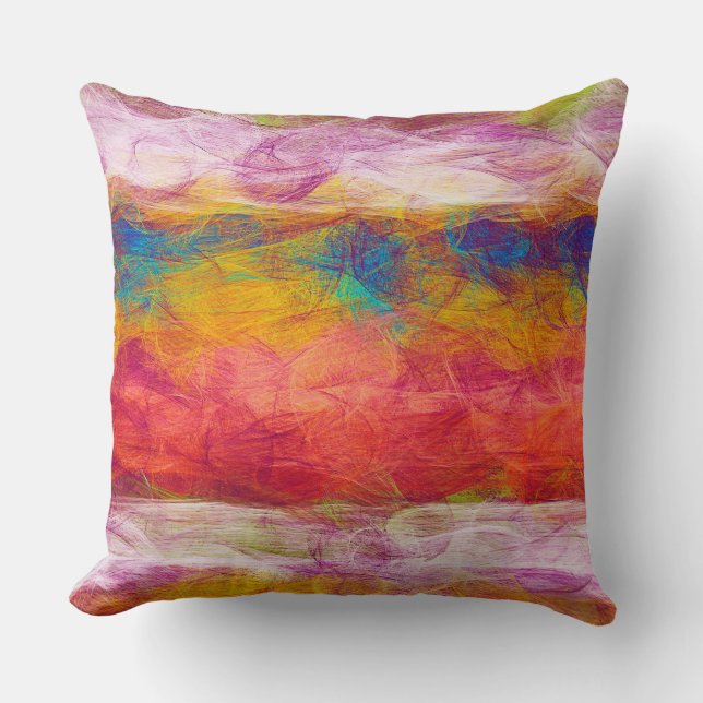 Coussin Tableau coloré Abstrait #23 (Recto)
