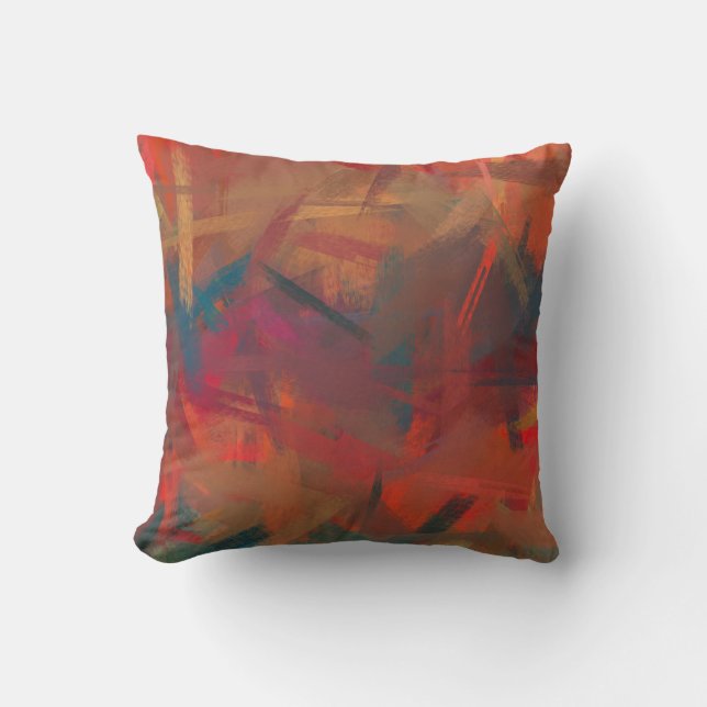 Coussin Tableau coloré Abstrait #3 (Recto)