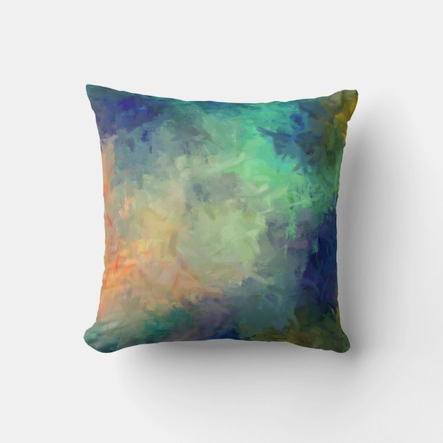 Coussin Tableau coloré Abstrait #6 (Recto)