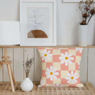 Coussin Tableau de contrôle floral de marguerite super, an