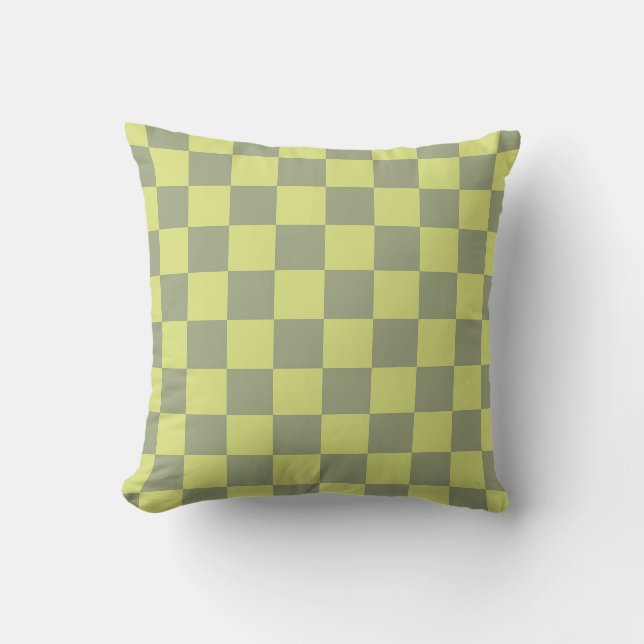 Coussin Tableau de contrôle jaune et vert (Recto)