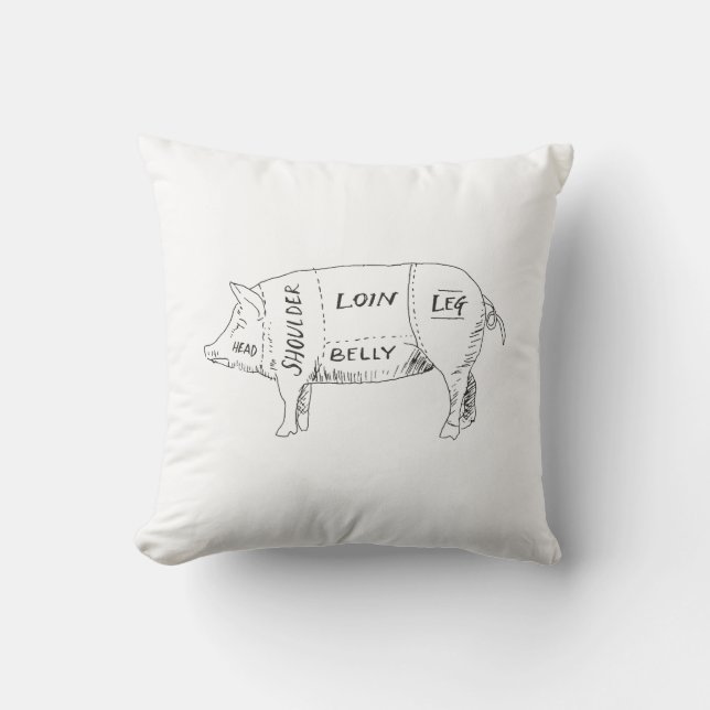 Coussin Tableau des bouches de porc (2) (Recto)