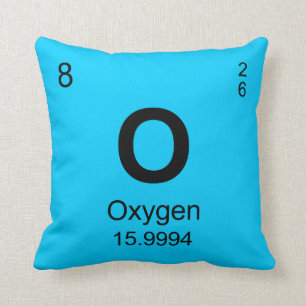 Coussin Tableau des éléments périodique (l'oxygène)