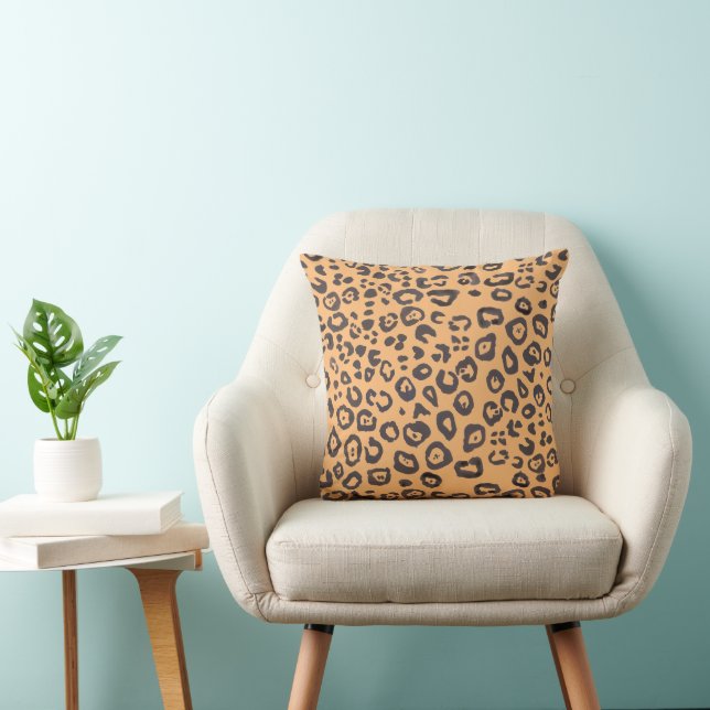 Coussin Tableau Motif animal Empreinte de léopard (Chaise)