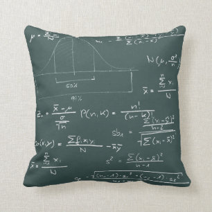 Coussin Tableau noir de statistiques