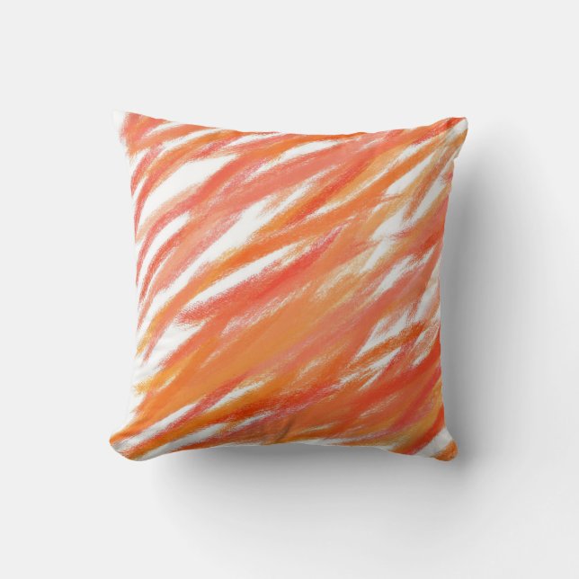 Coussin Tableau Orange Abstrait 3 (Recto)