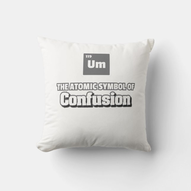 Coussin Tableau périodique - Élément Um de confusion (Recto)