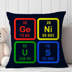 Coussin Tableau périodique génial des éléments décoration 