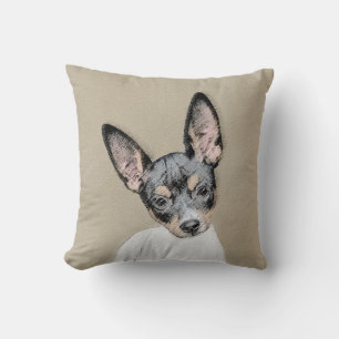 Coussin Tableau Rat Terrier - Cute Original Chien Art