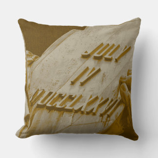 Coussin Tablette de la Statue de la Liberté Taupe Or