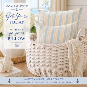Coussin Tablier de cuisine Hamptons Coastal Stripe