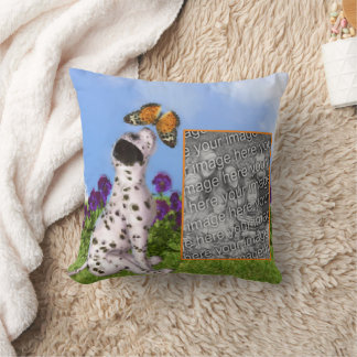 Coussin Tabouret de chiot dalmate Peinture Ajouter votre p