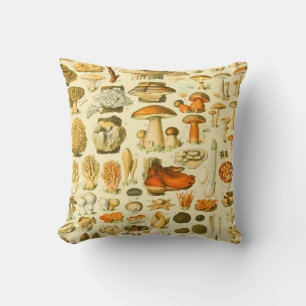 Coussin Tabouret de toilette Vintage de champignons Illust