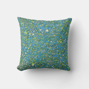 Coussin Tache abstraite bleue pour amateurs d'art Mod