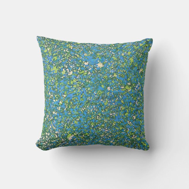 Coussin Tache abstraite bleue pour amateurs d'art Mod  (Recto)