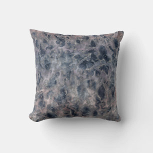 Coussin Tache d'aquarelle abstraite rose et bleu pâle