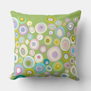 Coussin tache de printemps vert