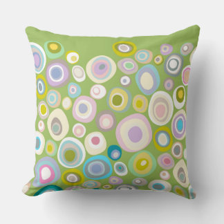 Coussin tache de printemps vert