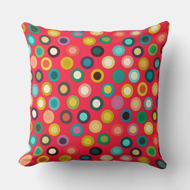 Coussin tache pop rouge (Recto)