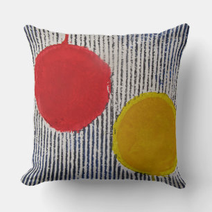Coussin Tache rouge et jaune