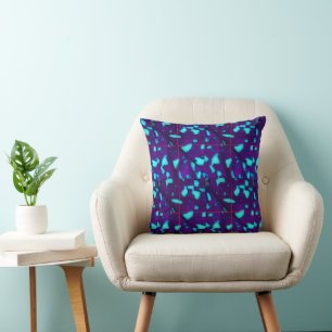Coussin Taches d'Aqua sur Deep Purple