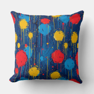 Coussin Taches de peinture colorées abstraites