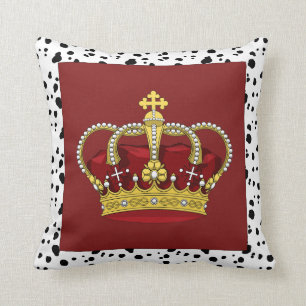 Coussin Taches et couronne dalmatiennes royales