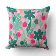 Taches florales en motif rose saumon