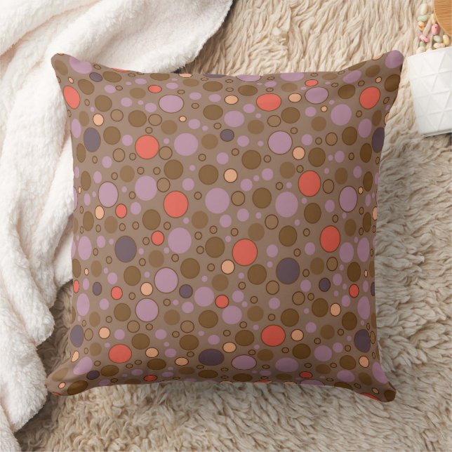 Coussin Taches marron orange multicolores  (Couverture)