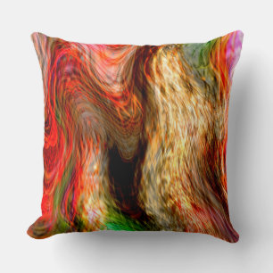 Coussin Taches rippantes superposées, style paille