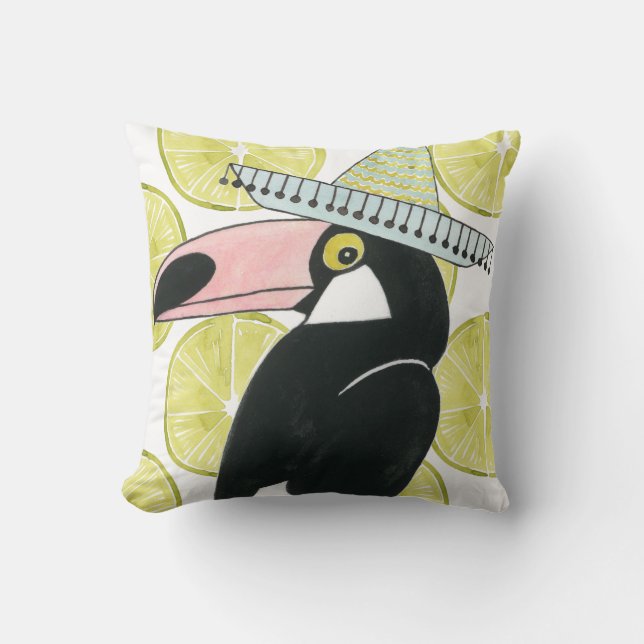 Coussin Taco à propos d'amour | Toucan Sombrero (Recto)
