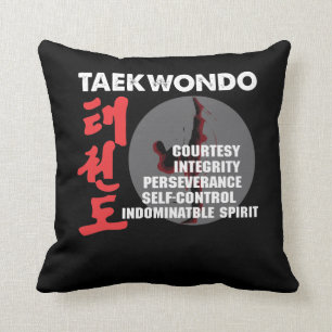 Coussin Taekwondo Tenets Martial Arts Tae kwon do