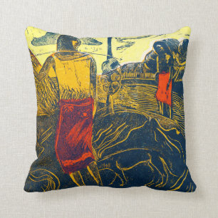 Coussin Tahitian Women and Dog, Gauguin